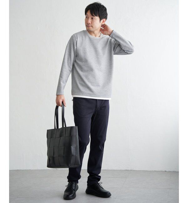 ikka「【雑誌MonoMax4月号掲載】パイナップルレイヤードロンT」|Tシャツ・カットソー|