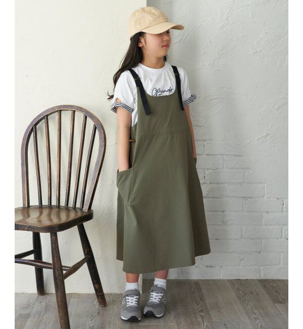 ikka kids「ソデストライプリボンロゴＴ」|Tシャツ・カットソー|