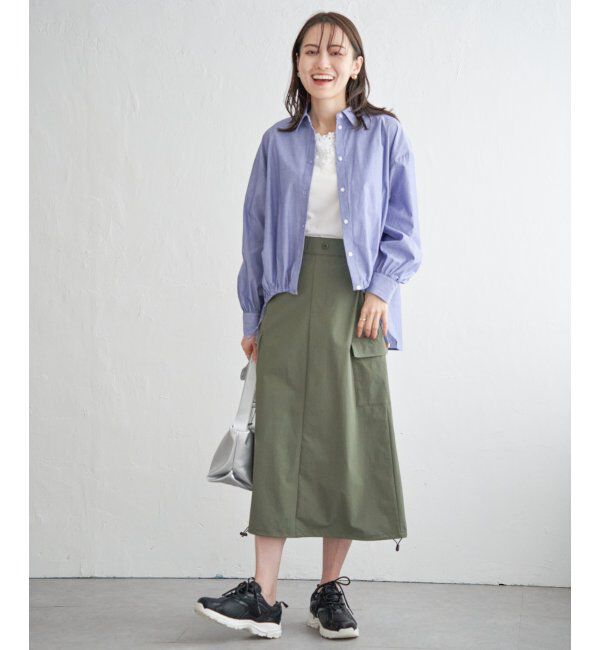 ikka「【雑誌InRed5月号掲載】リップストップカーゴスカート」|スカート|