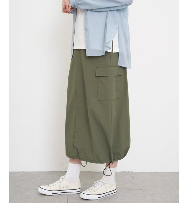 ikka「【雑誌InRed5月号掲載】リップストップカーゴスカート」|スカート|