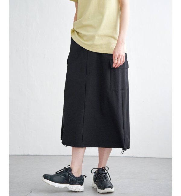 ikka「【雑誌InRed5月号掲載】リップストップカーゴスカート」|スカート|ネイビーブルー