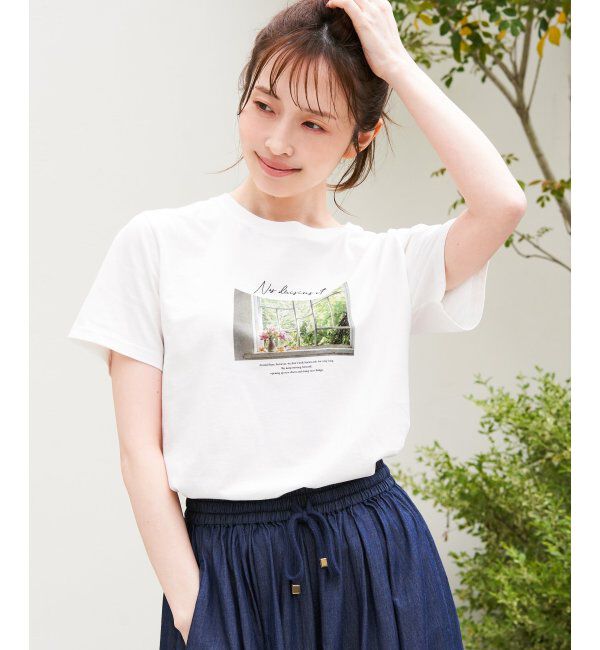 ikka「【親子おそろい】ロゴフォトプリントTシャツ」|Tシャツ・カットソー|