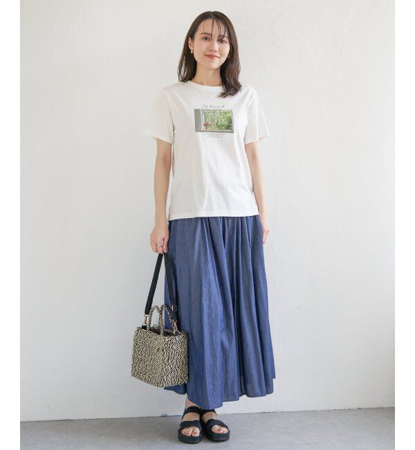 ikka「【親子おそろい】ロゴフォトプリントTシャツ」|Tシャツ・カットソー|