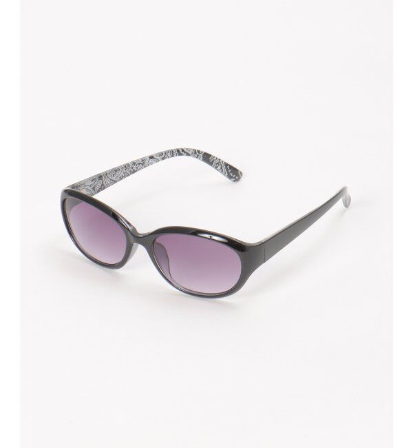 ikka「中玉ペイズリープリントサングラス」|サングラス|ブラック