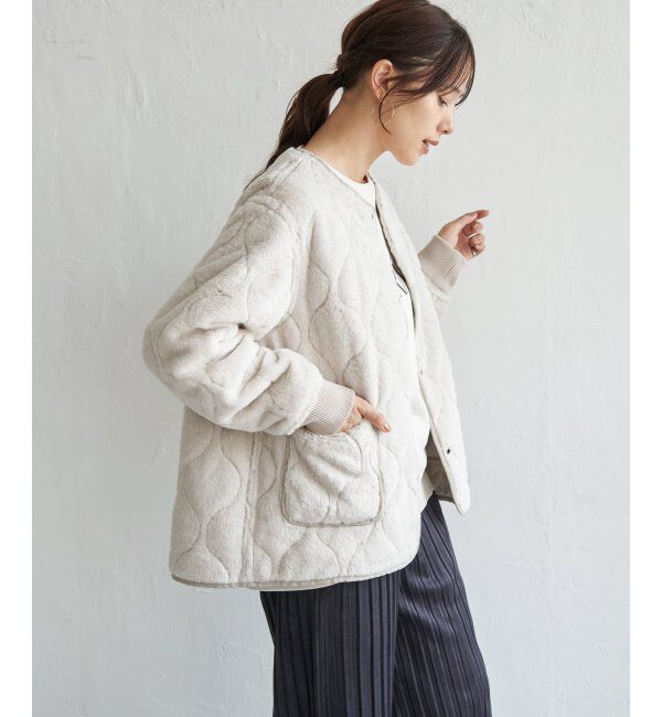 ikka「キルトファーリバーシブルブルゾン」|ブルゾン・スタジャン|
