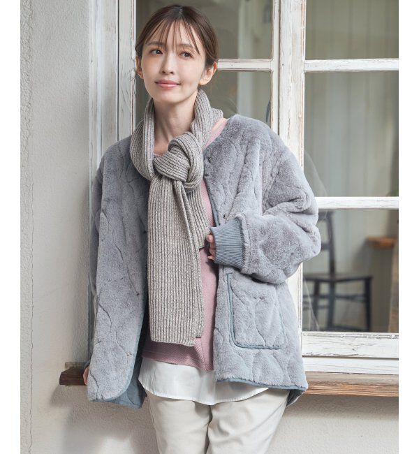 ikka「キルトファーリバーシブルブルゾン」|ブルゾン・スタジャン|