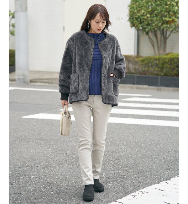 ikka「キルトファーリバーシブルブルゾン」|ブルゾン・スタジャン|