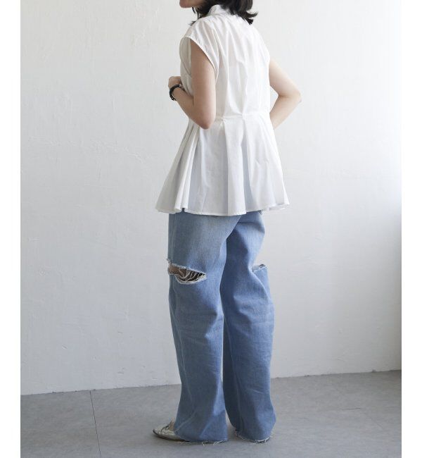 VENCE share style「ウエストタックスタンドブラウス」|シャツ・ブラウス|