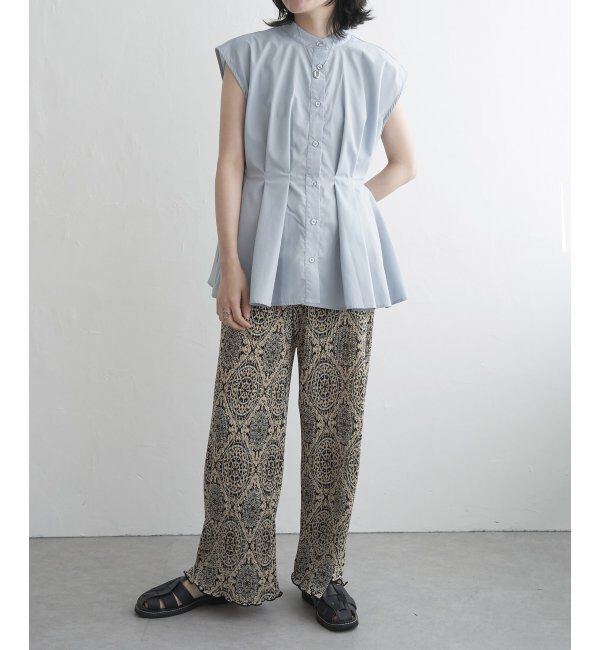 VENCE share style「ウエストタックスタンドブラウス」|シャツ・ブラウス|