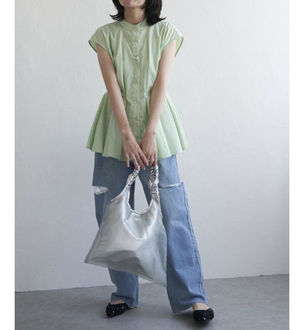 VENCE share style「ウエストタックスタンドブラウス」|シャツ・ブラウス|