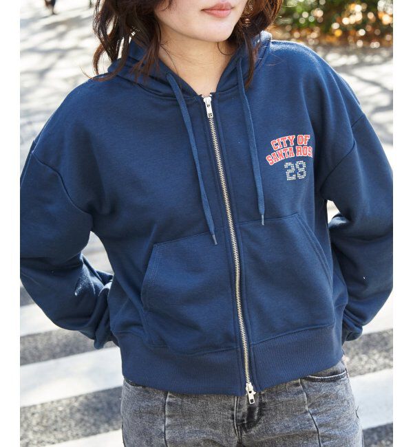 VENCE share style「ダブルジップパーカー」|スウェット・ジャージ|ネイビーブルー