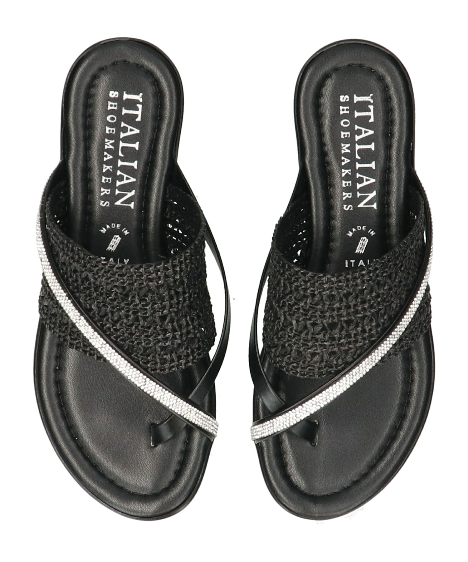 IMPORT SELECT「【ITALIAN SHOEMAKERS】ビジュークロスストラップトングサンダル(952352)」|サンダル|