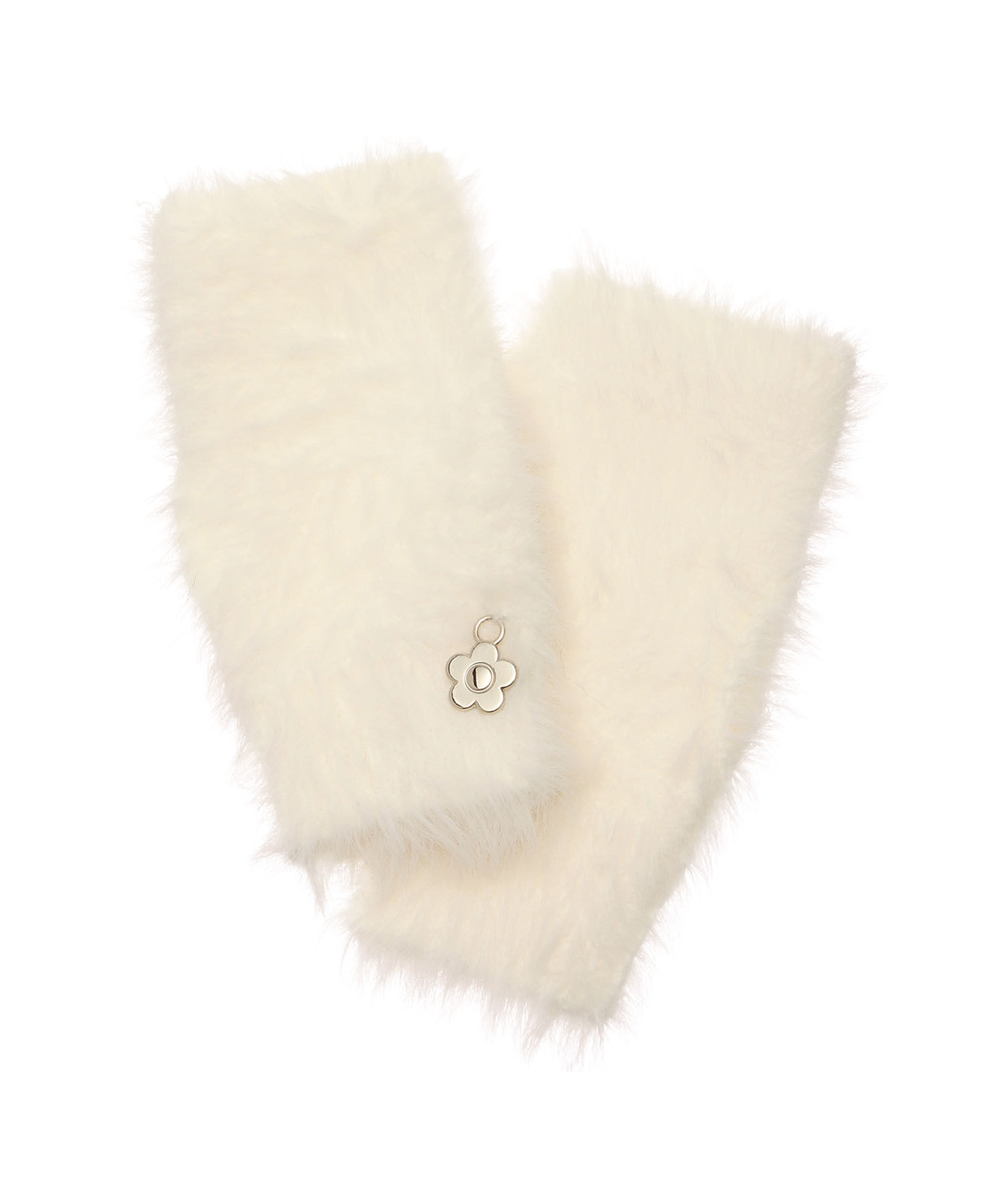 MARY QUANT「シャギー ハンドウォーマー」|手袋|ホワイト