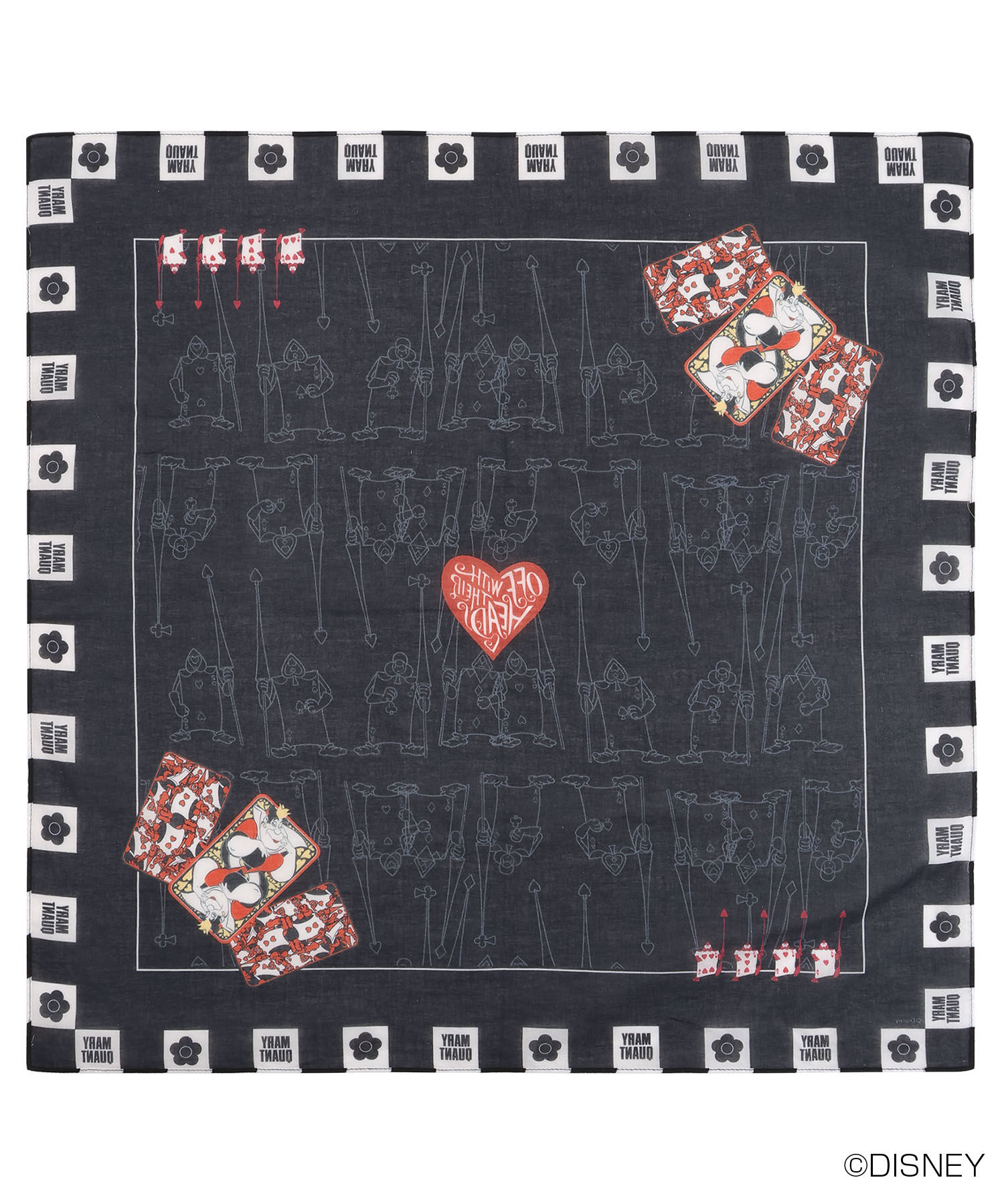 MARY QUANT「ハートの女王デザイン ハンキーズ」|バンダナ・スカーフ|