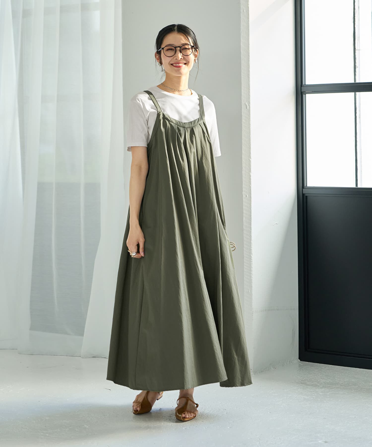 STYLE DELI「前タックAラインジャンパースカート」|ジャンパースカート|