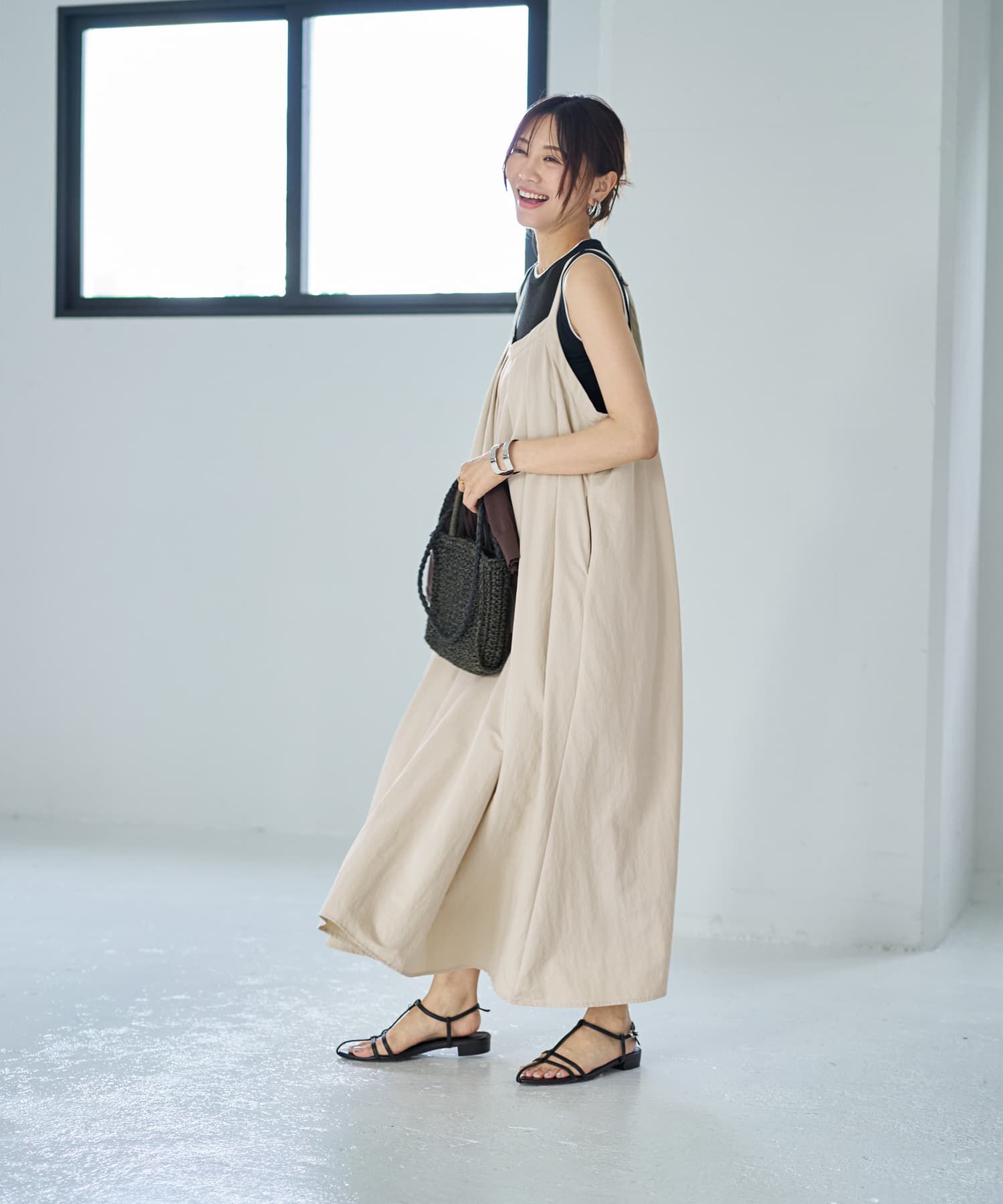 STYLE DELI「前タックAラインジャンパースカート」|ジャンパースカート|