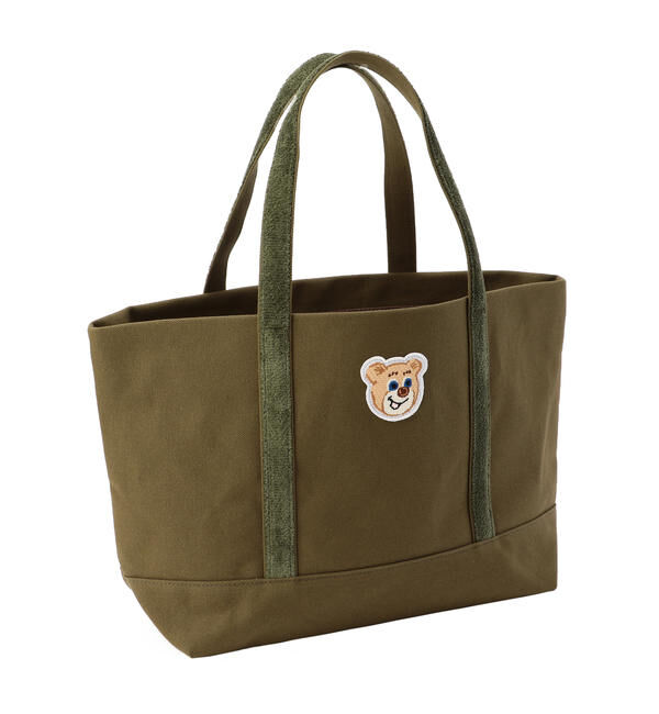 LOVERARY BY FEILER「オールドテディ　ワッペントートバッグ　L/OTE-163165」|トートバッグ|ダークグリーン