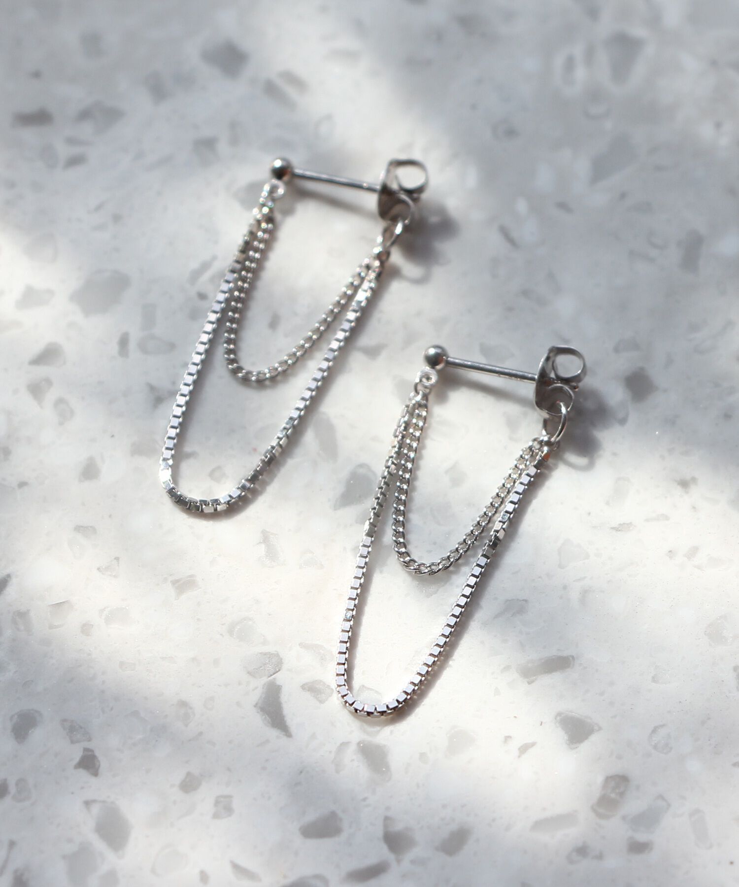 JUPITER「【SV】チェーンフープピアス」|ピアス|