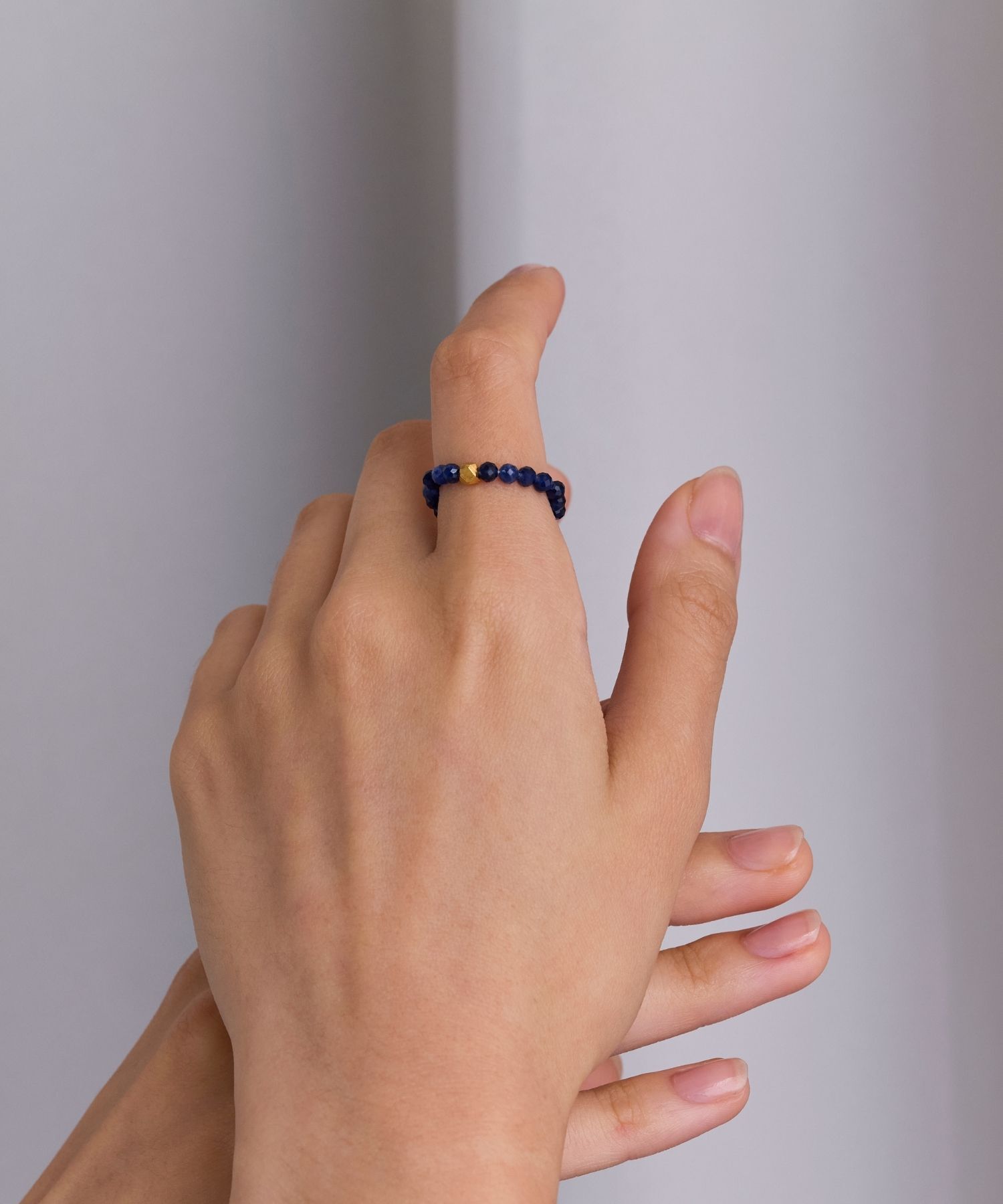 JUPITER「【SV】天然石ビーズリング/金属アレルギー対応　ソーダライト」|リング|