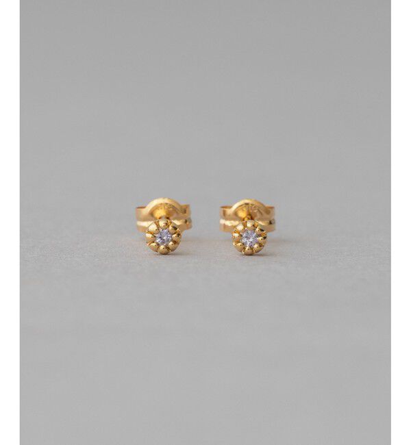 ete「K18YG フルール ピアス（誕生石 1・2・3・6・8・10・11・12月）」|ピアス|H