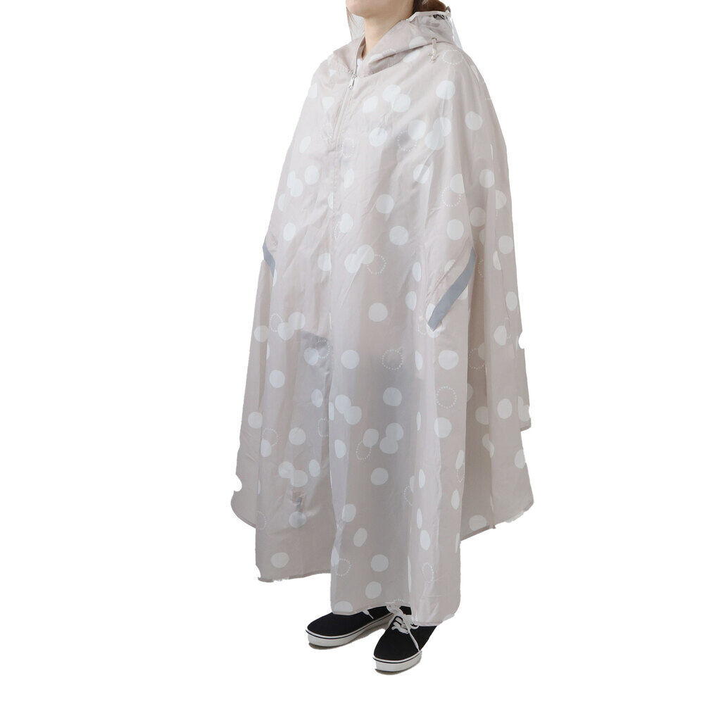 BACKYARD FAMILY「レインウェア サイクルコート 通販 レインコート レインポンチョ カッパ ポンチョ 雨具 自転車」|レインコート|ベージュ1