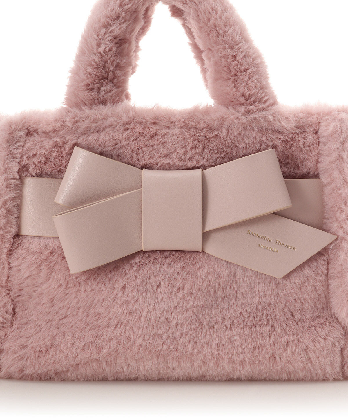 Samantha Thavasa「ワンポイントリボン ファーバッグ」|ハンドバッグ|
