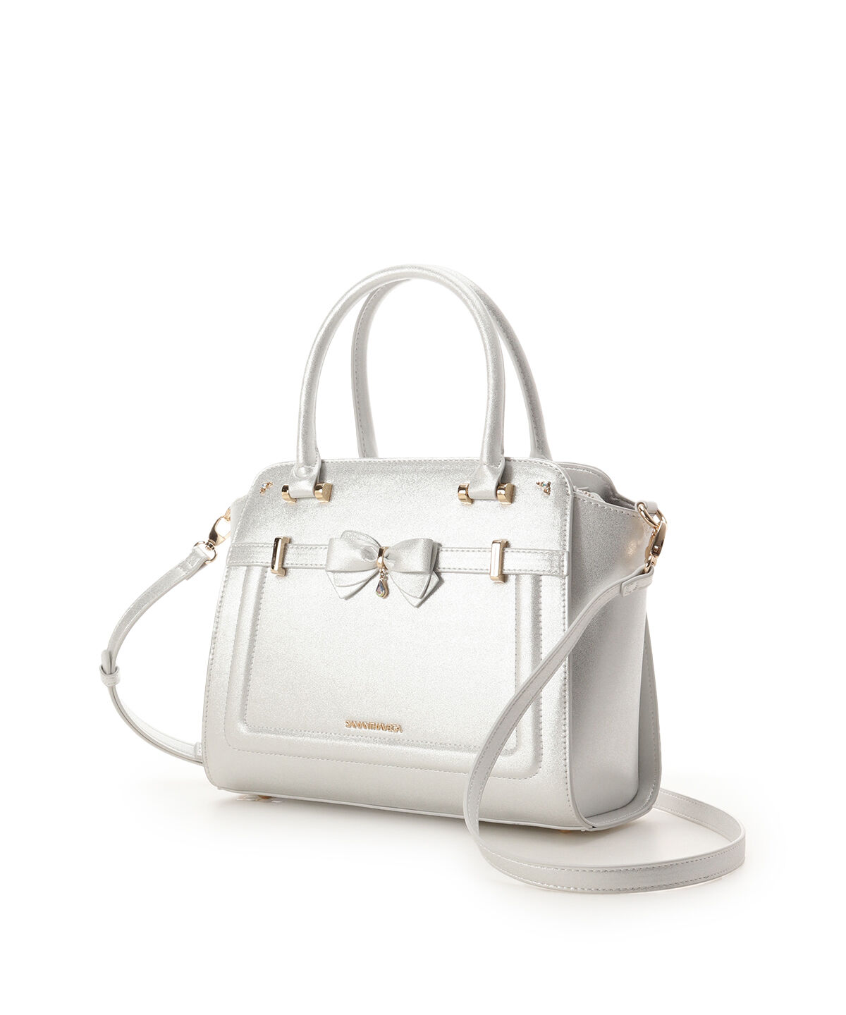 Samantha Vega「アクセントリボンラメハンドバッグ」|ハンドバッグ|