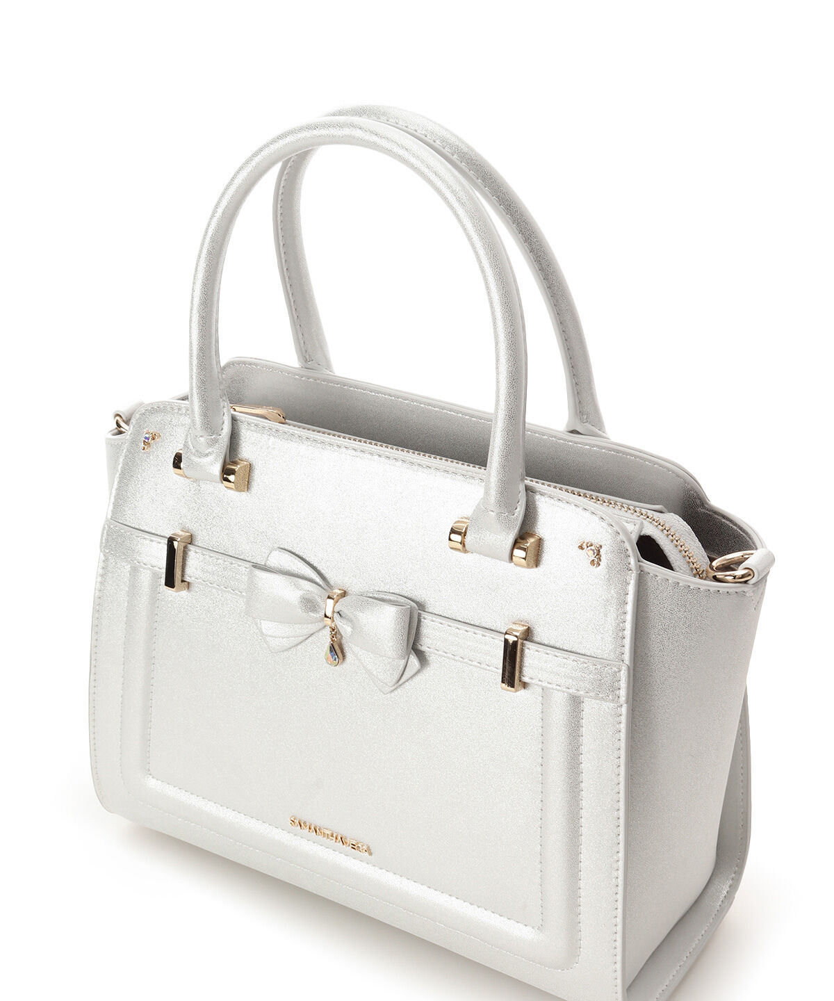 Samantha Vega「アクセントリボンラメハンドバッグ」|ハンドバッグ|