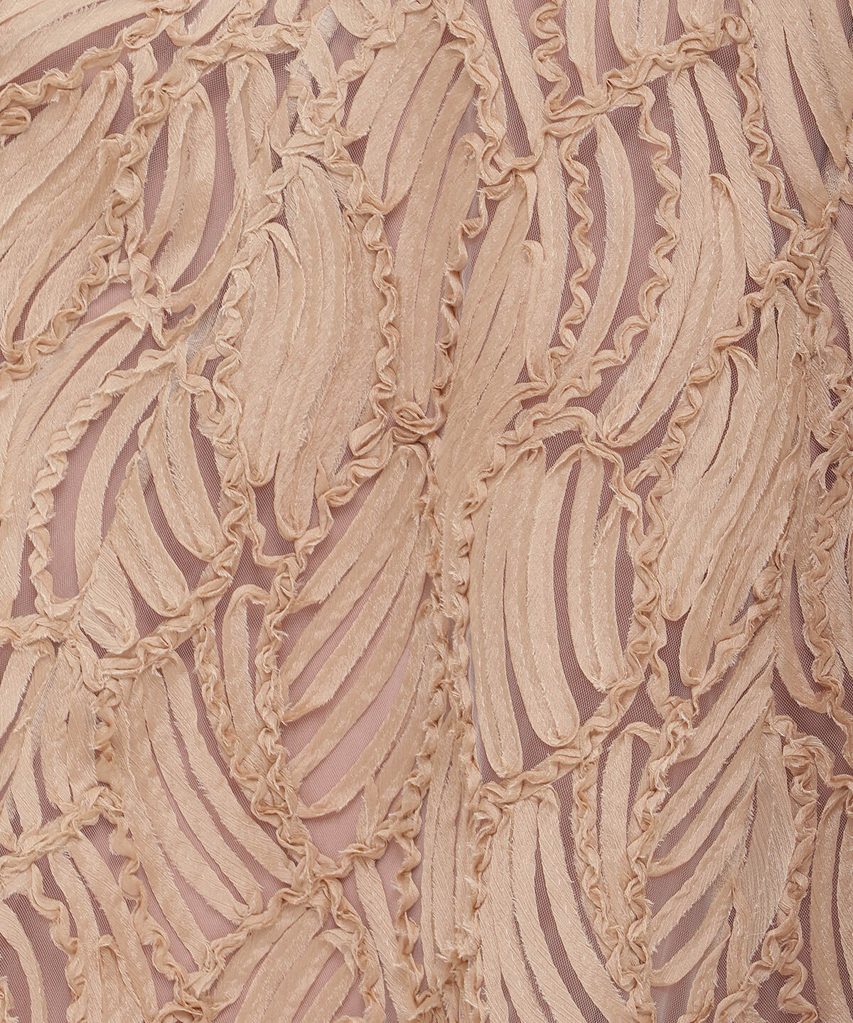 アンドクチュール「ウエストリブコード刺しゅうロングスカート」|フレア|