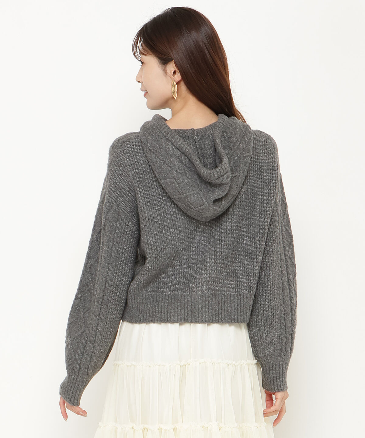 アンドクチュール「ミルドライクケーブルZIPパーカー」|パーカー|