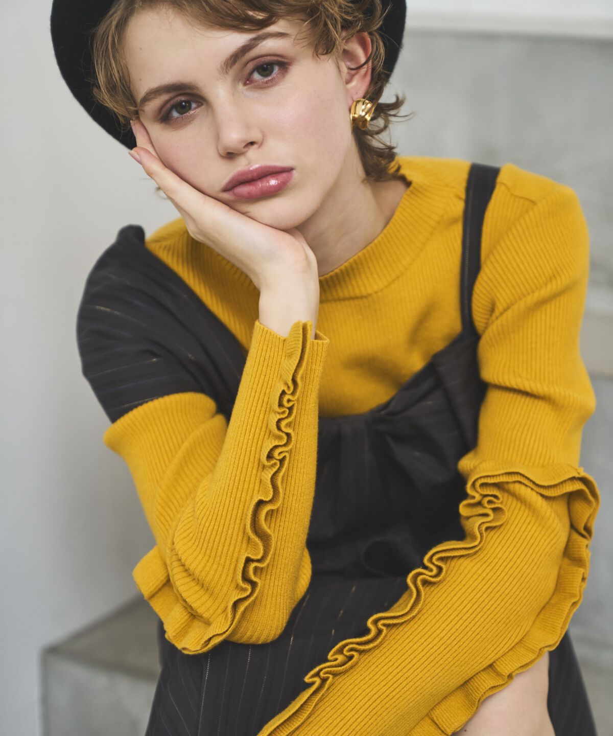 アンドクチュール「アシメショルダーリボンワンピース」|ワンピース|