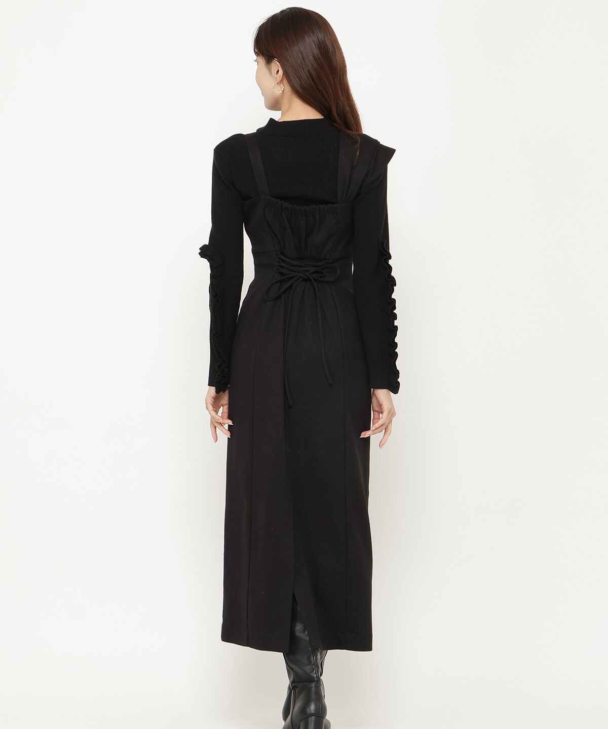 アンドクチュール「アシメショルダーリボンワンピース」|ワンピース|