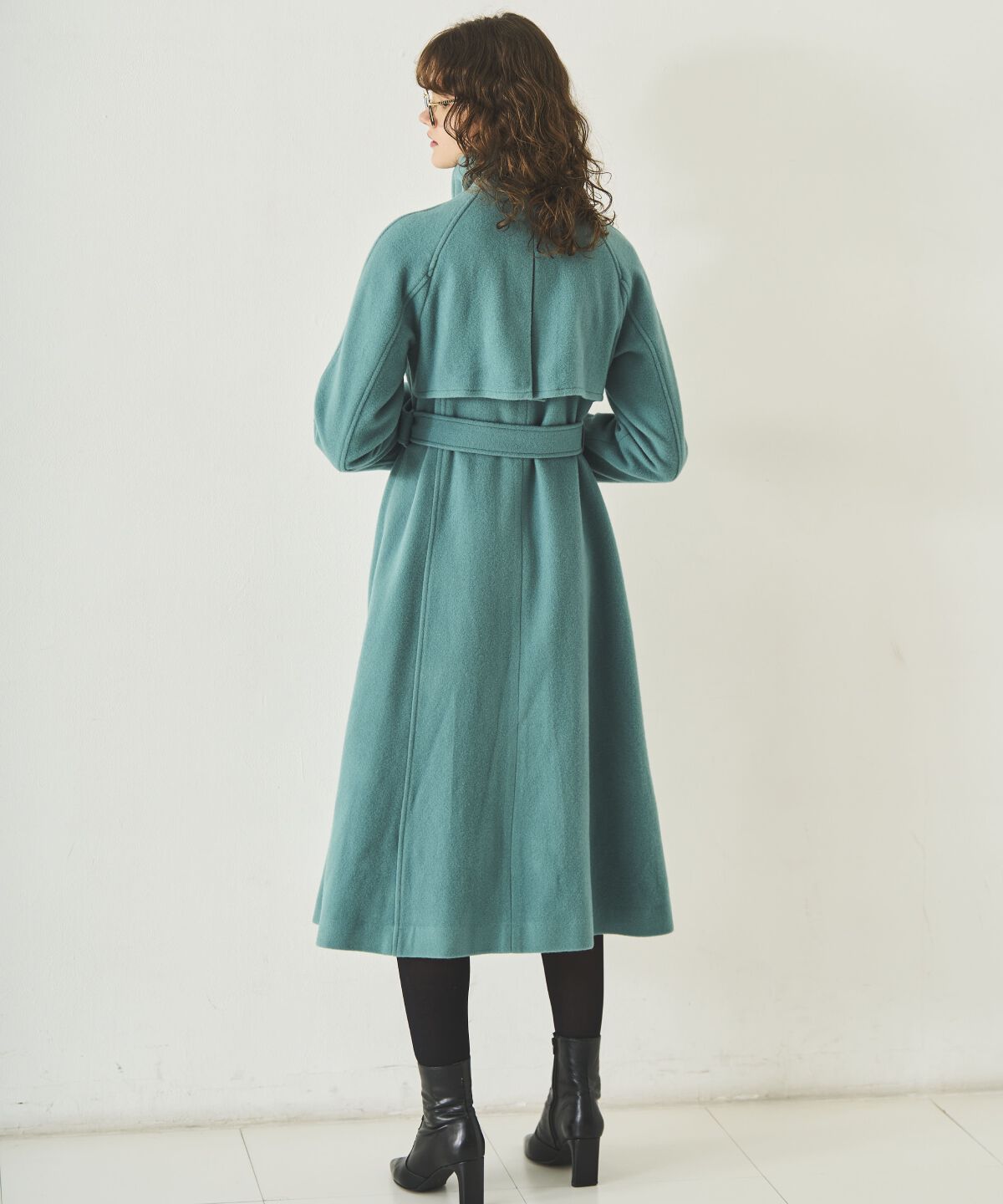 アンドクチュール「ウールモッサアシメボタンロングコート」|ダウン|