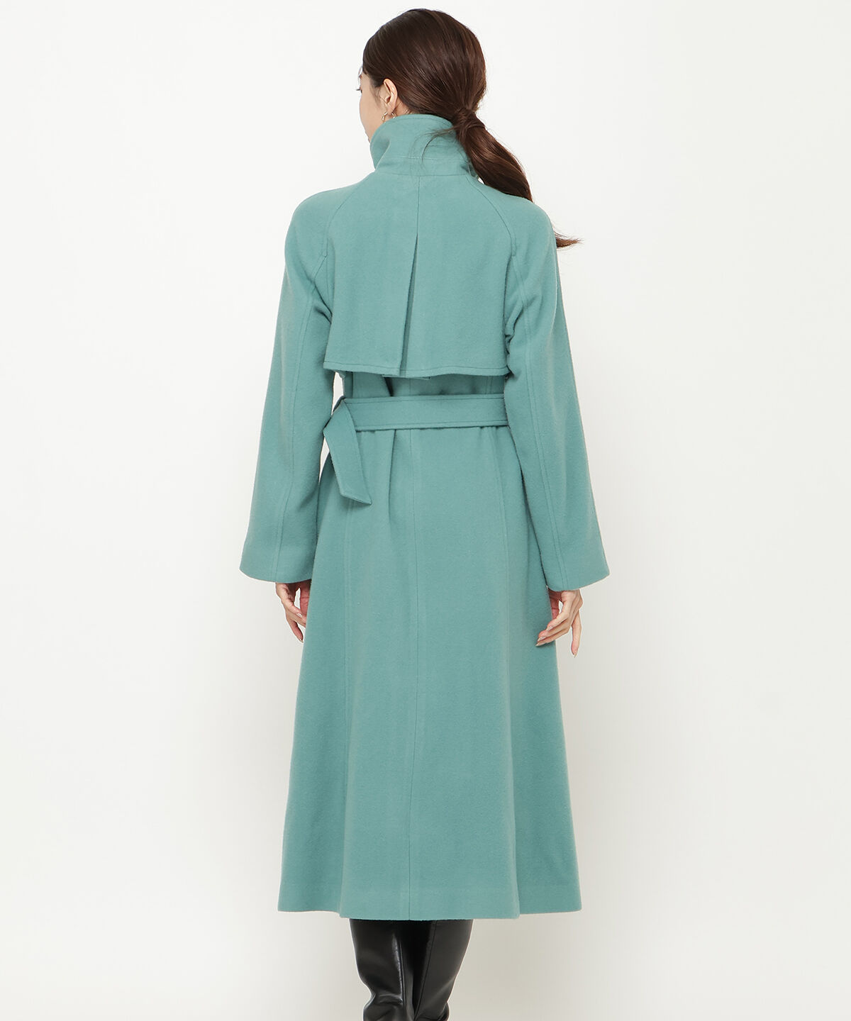 アンドクチュール「ウールモッサアシメボタンロングコート」|ダウン|