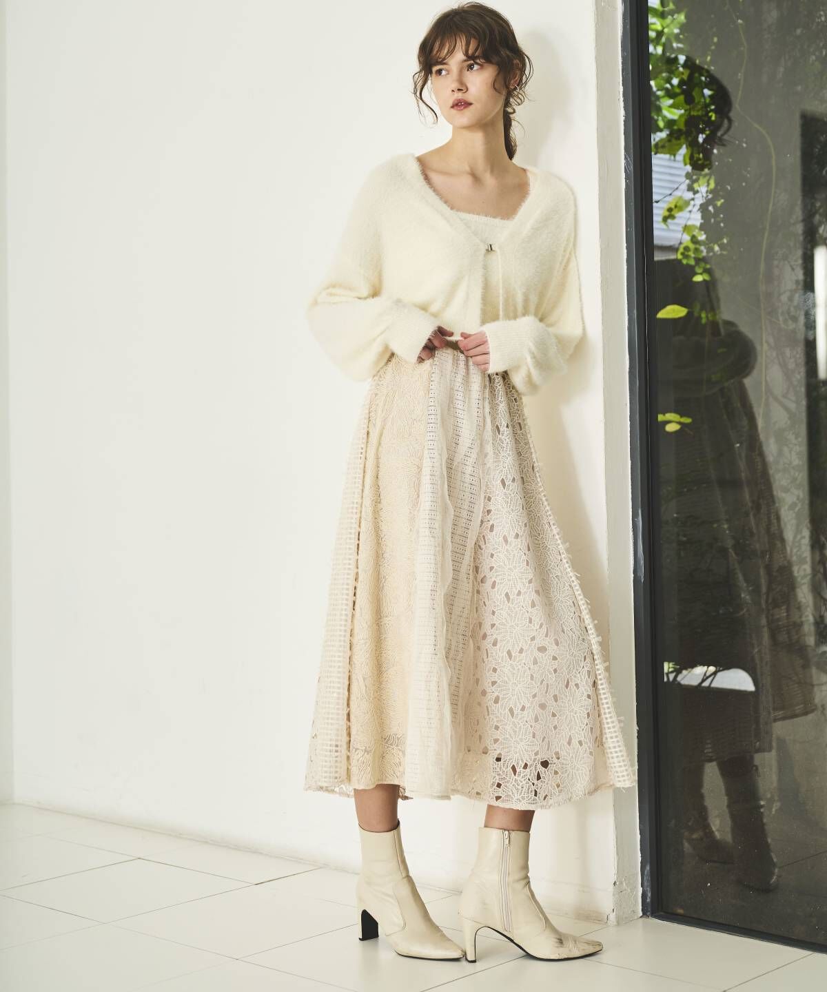 アンドクチュール「シャギーボレロアンサンブルニット」|カーディガン|