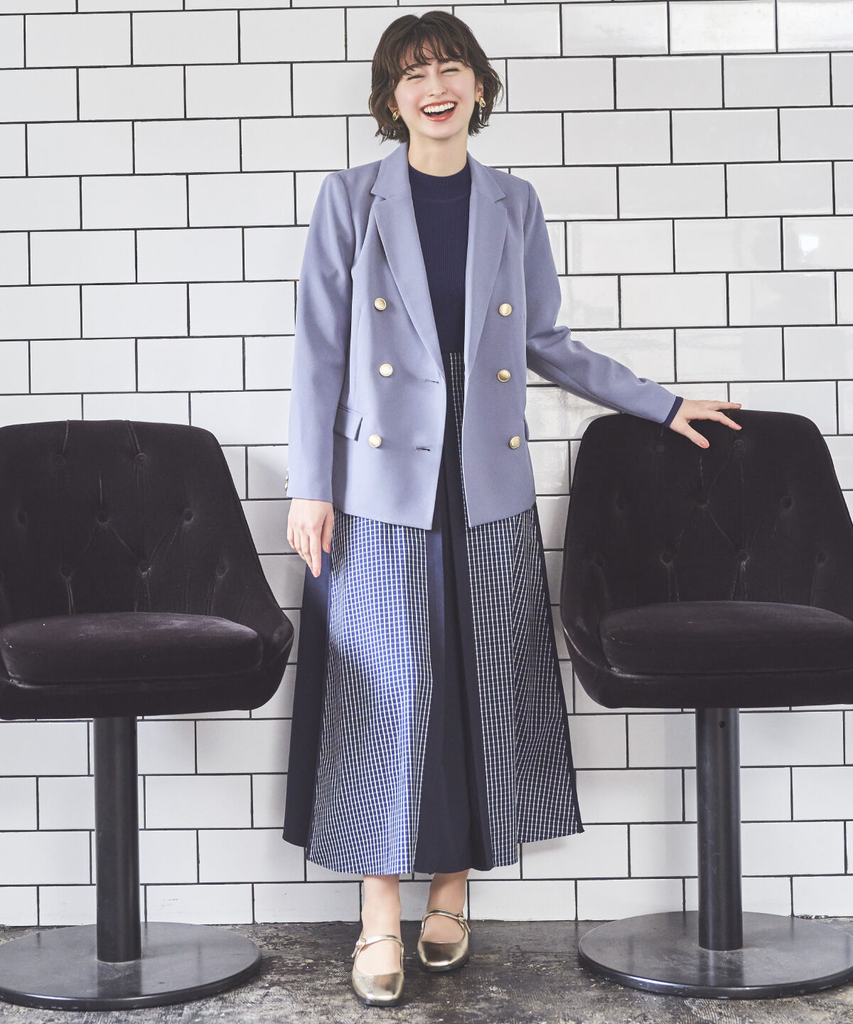 アンドクチュール「ダブルテーラードジャケット」|テーラードジャケット|