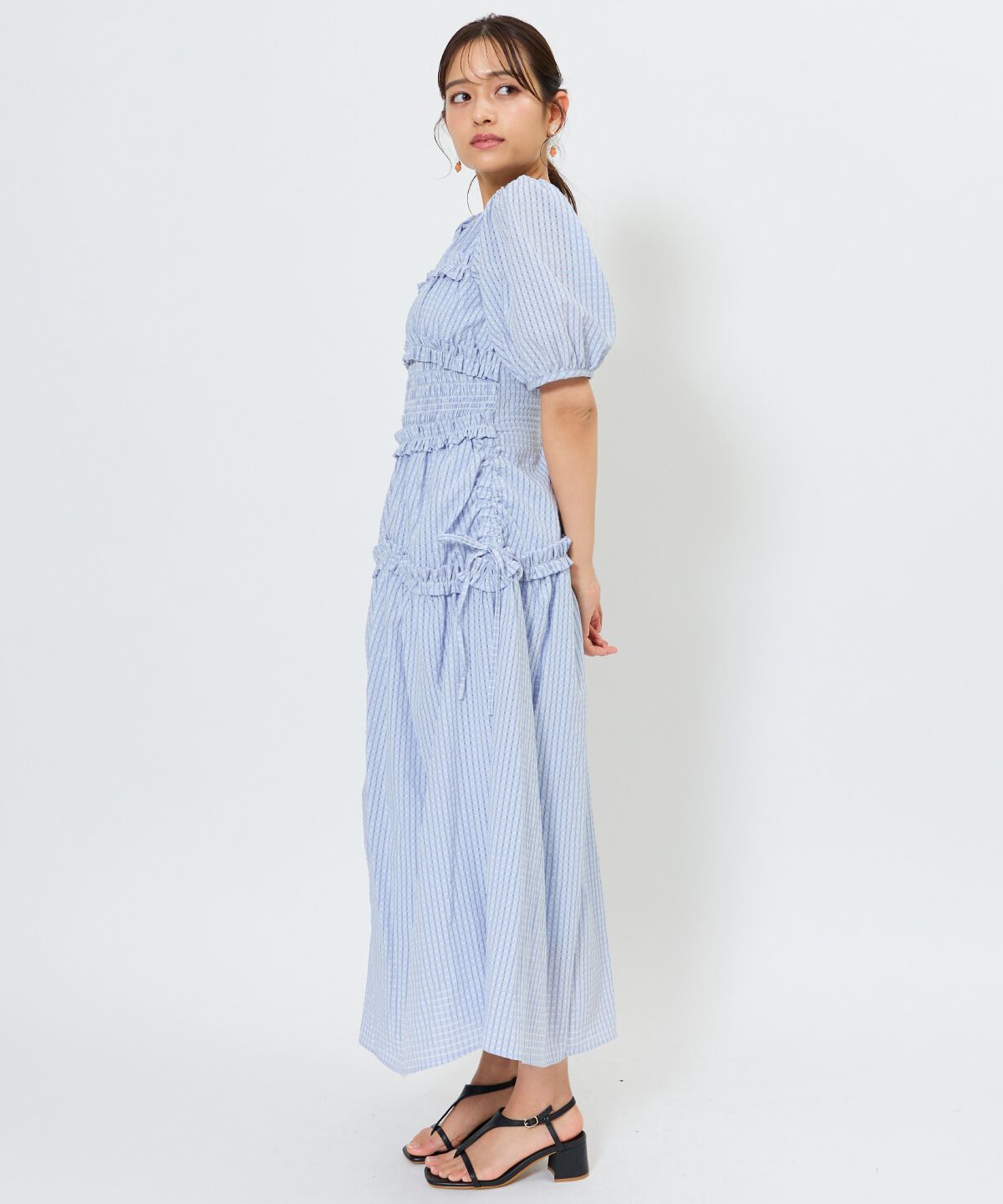 アンドクチュール「シャーリングビスチェワンピース」|ワンピース|