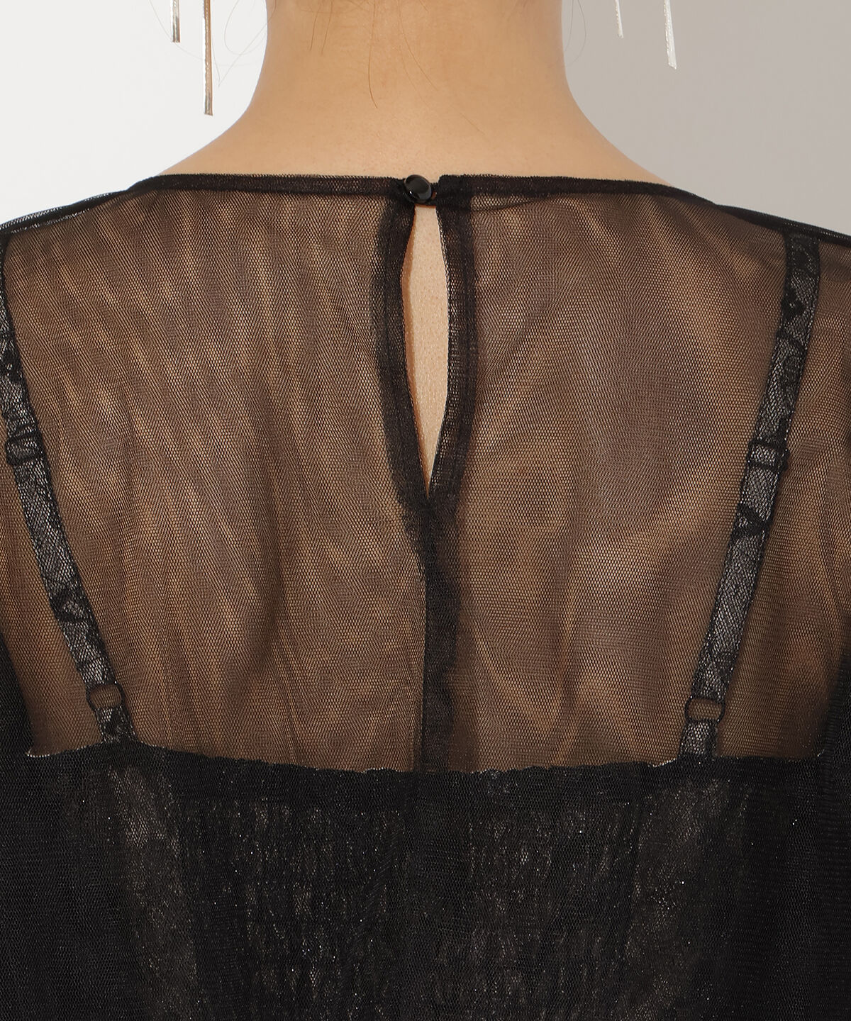 アンドクチュール「チュールフリルブラウス+レースキャミドレス」|ドレス|