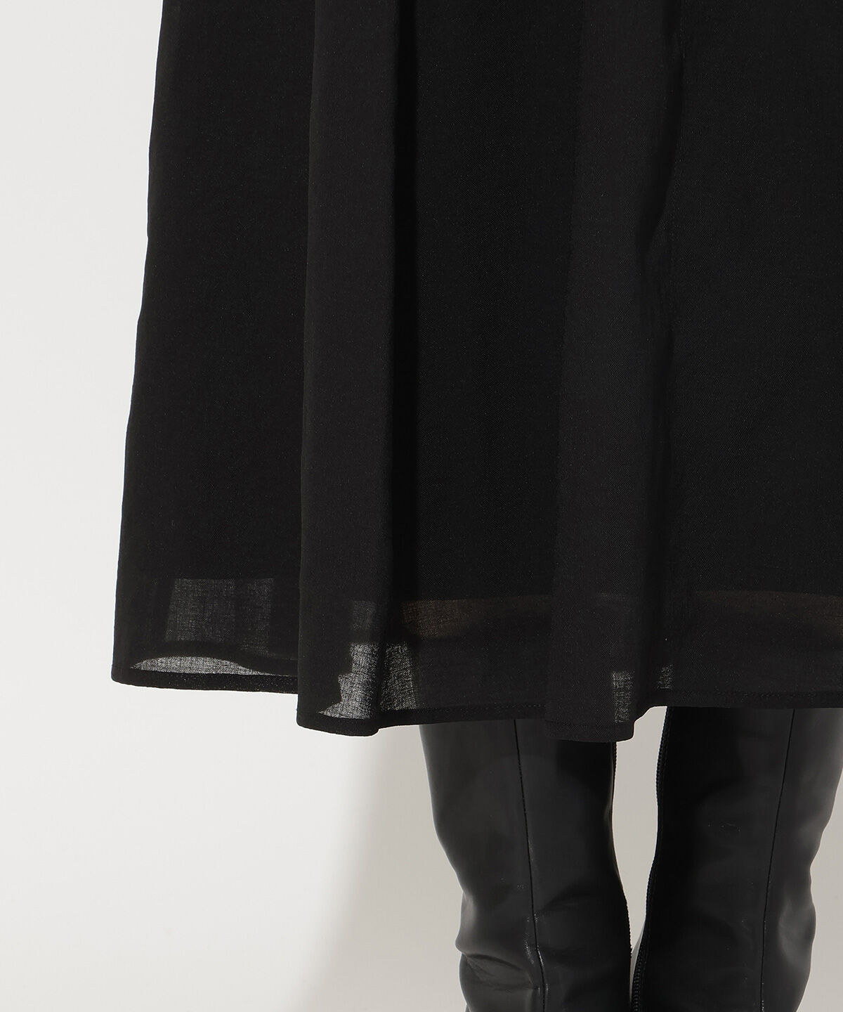 アンドクチュール「サイドリブシアーフレアスカート」|フレア|