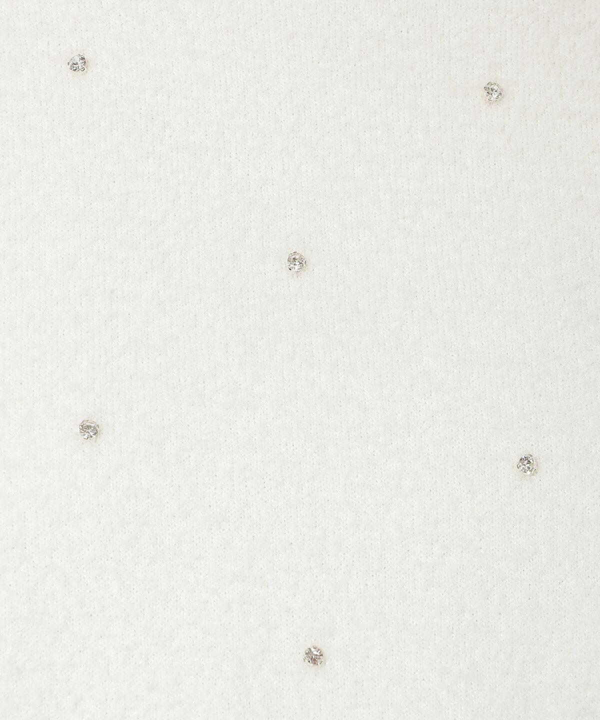 アンドクチュール「ラメフェザー5分袖ビジュー付きプルオーバー」|ニット・セーター|