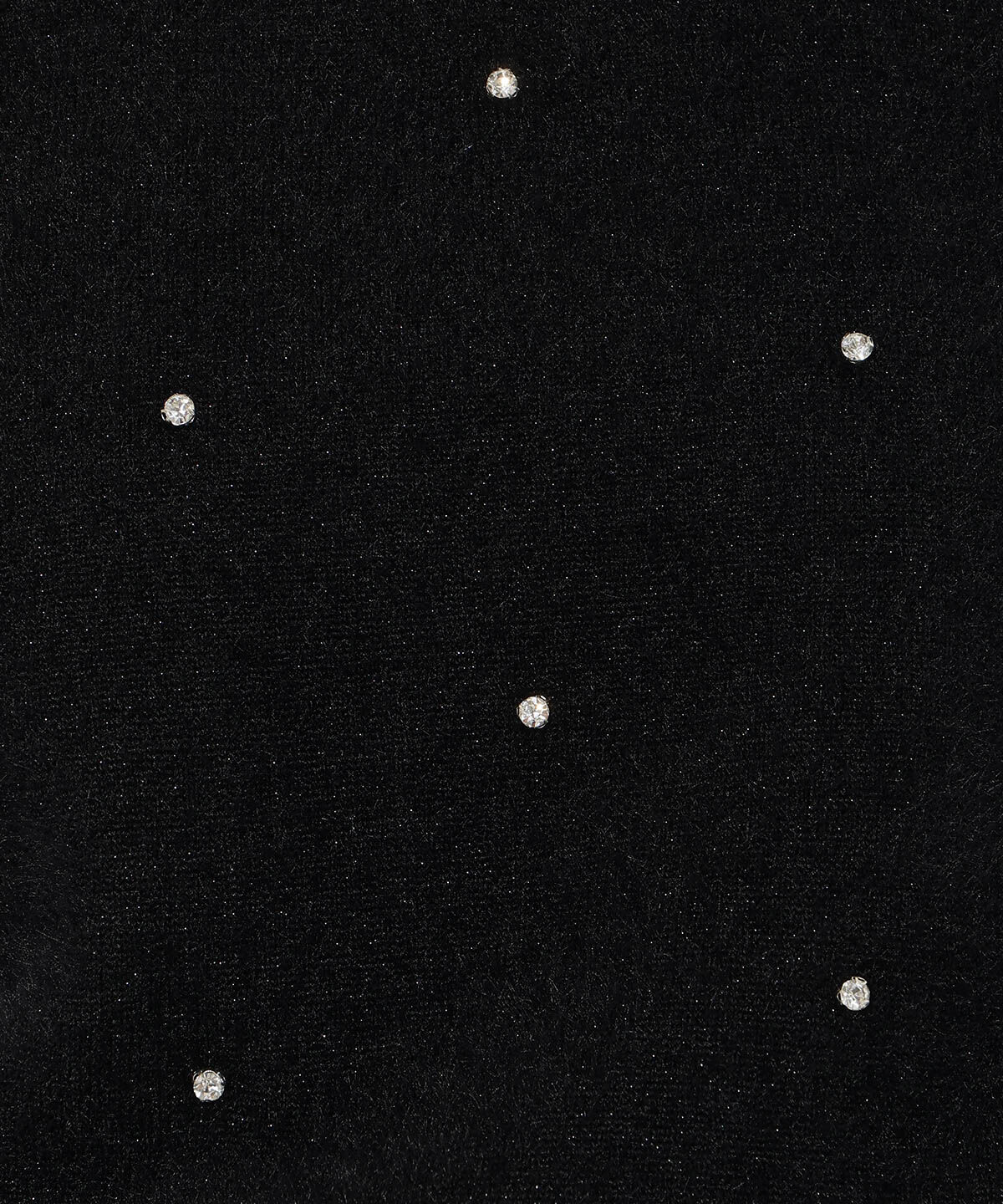 アンドクチュール「ラメフェザー5分袖ビジュー付きプルオーバー」|ニット・セーター|