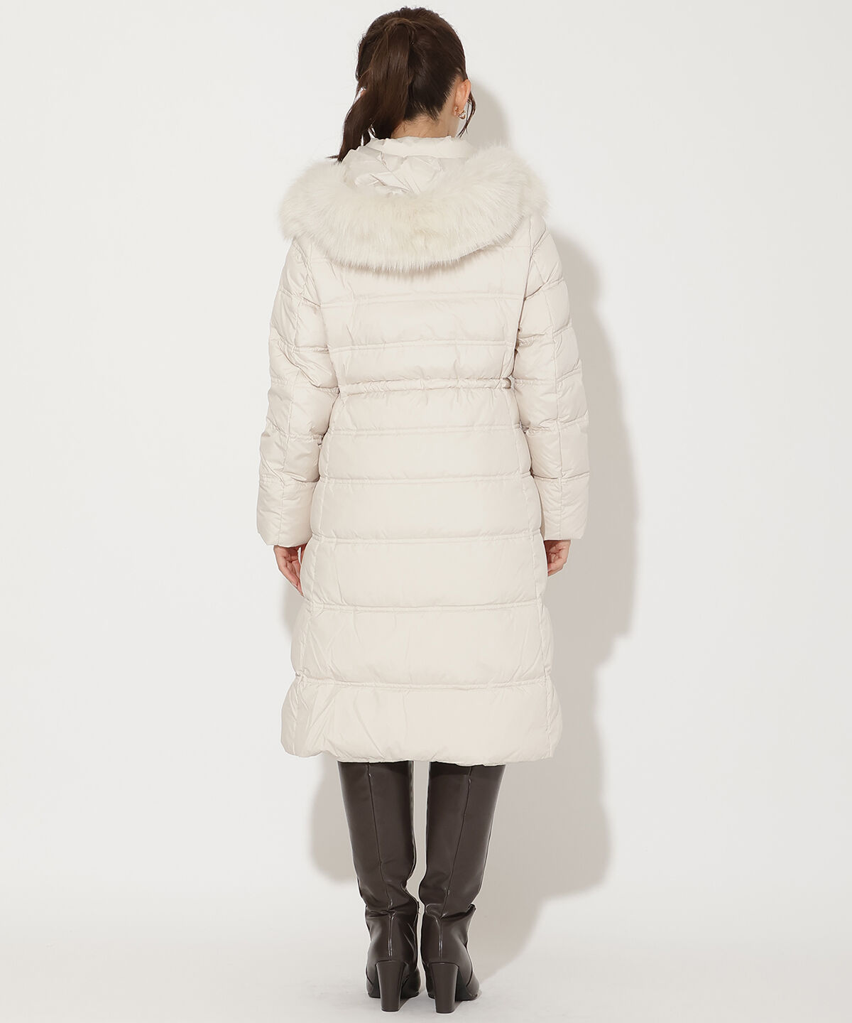 アンドクチュール「FOXファー付きミドルロングダウン」|ダウン|