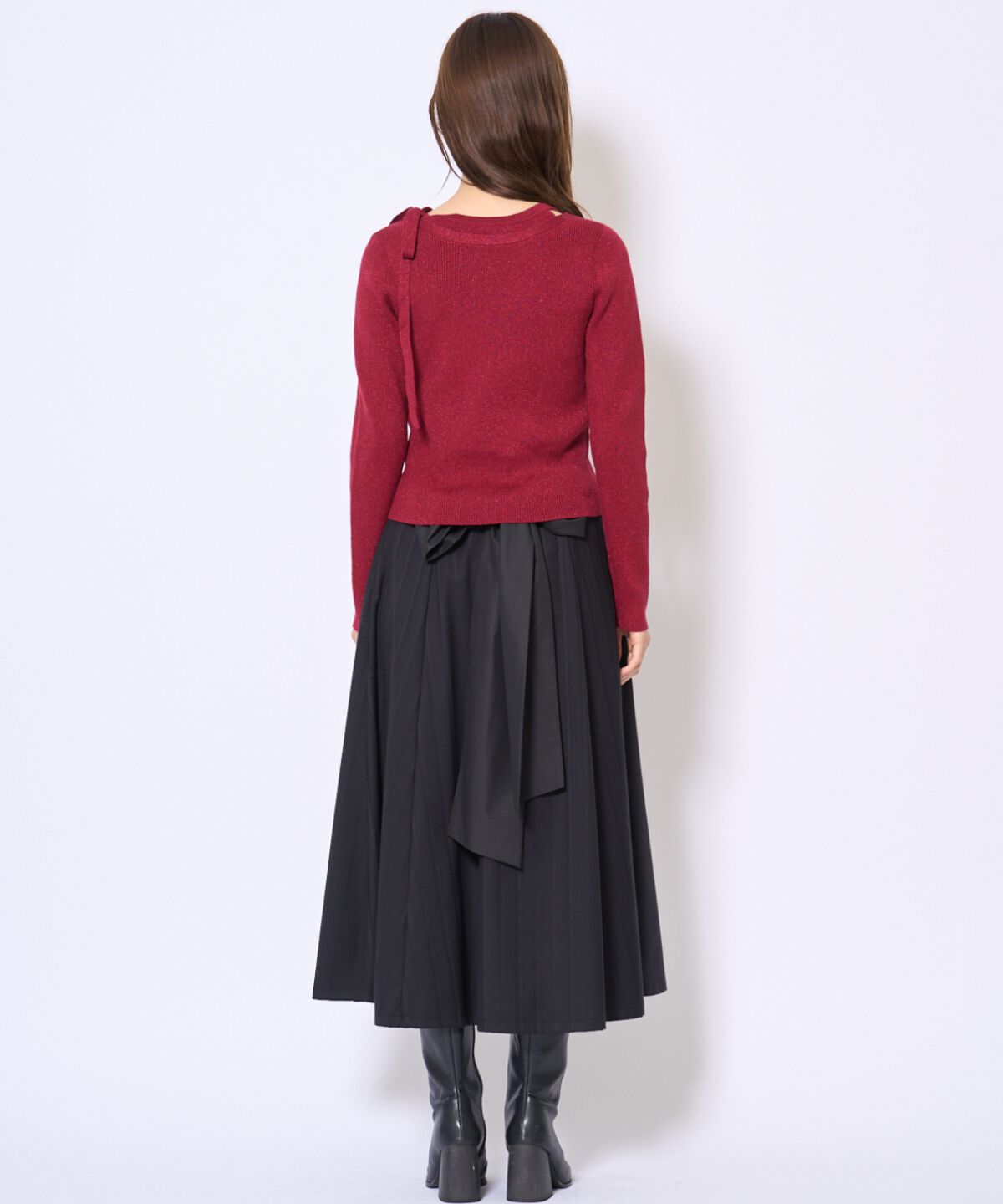 アンドクチュール「ホルタードッキングカーディガン風プルオーバー」|ニット・セーター|