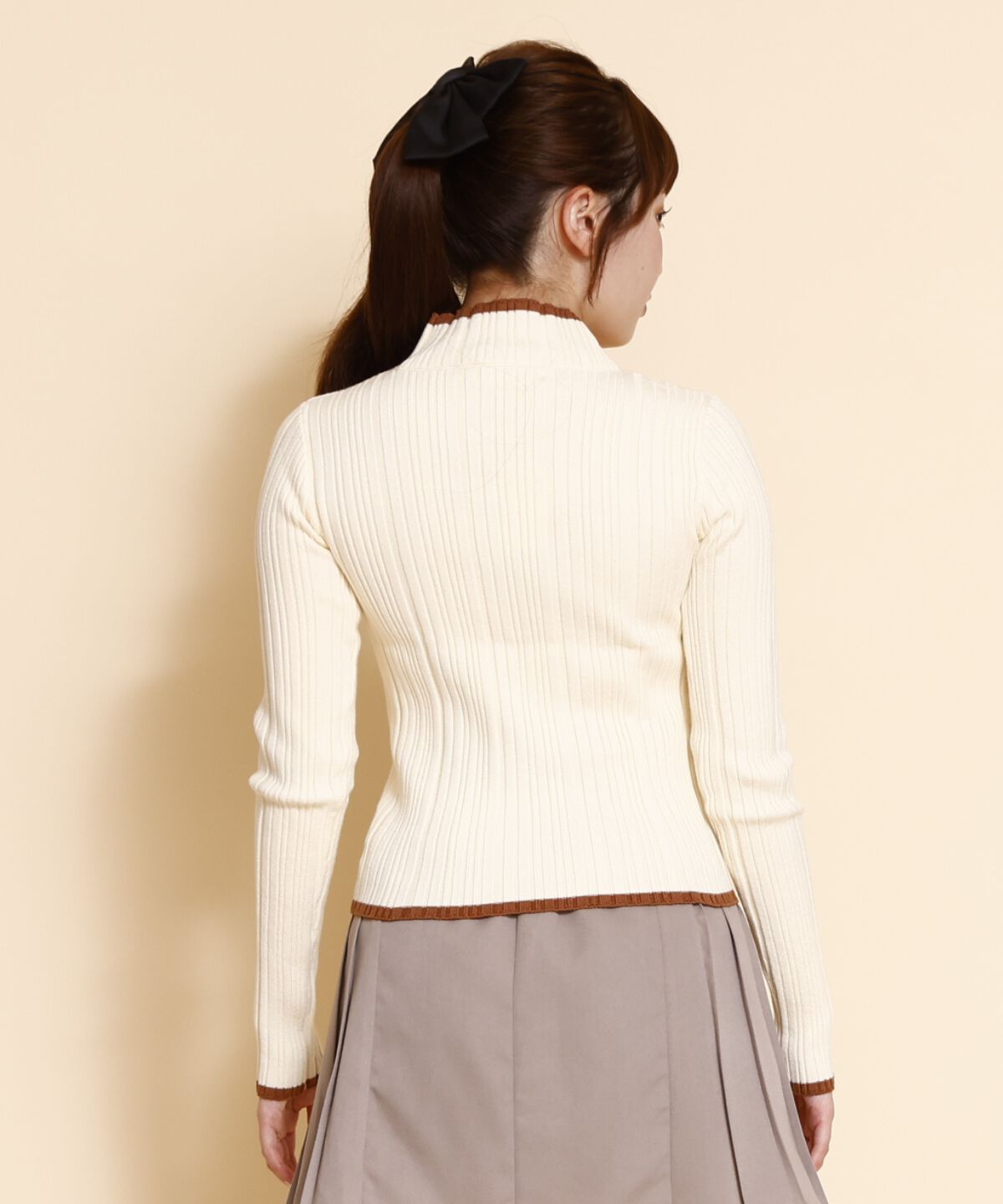 REDYAZEL「バイカラータートルニット」|ニット・セーター|