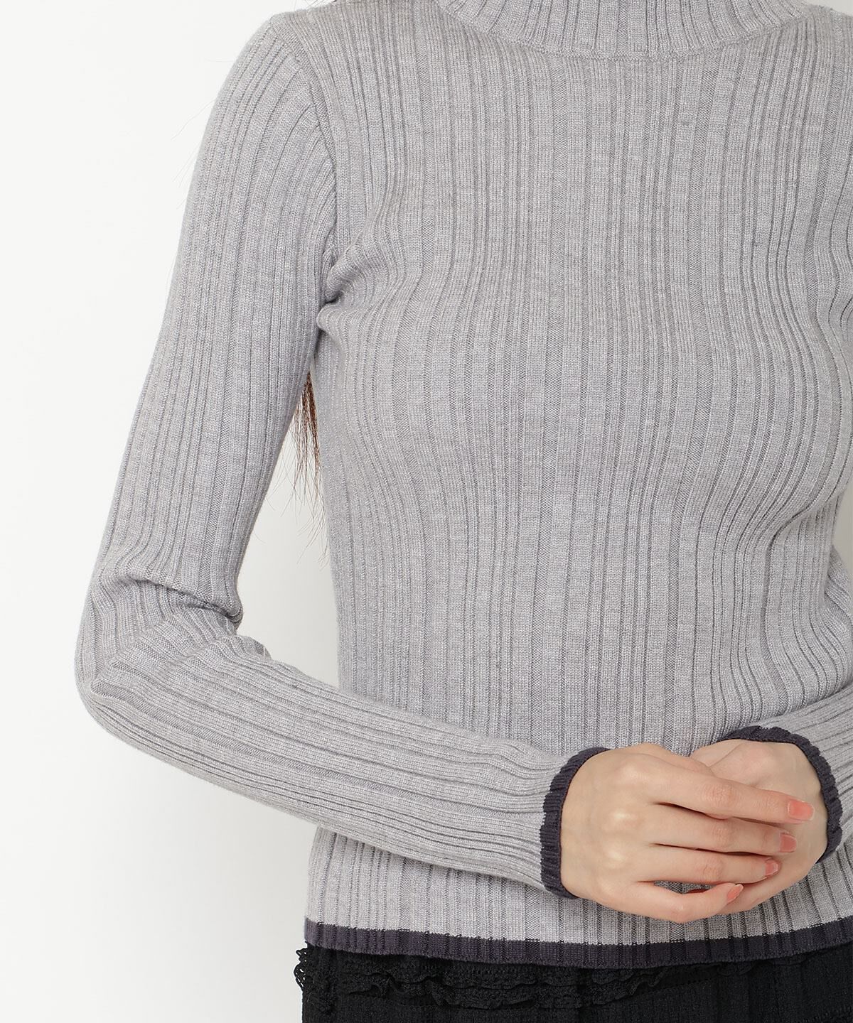 REDYAZEL「バイカラータートルニット」|ニット・セーター|