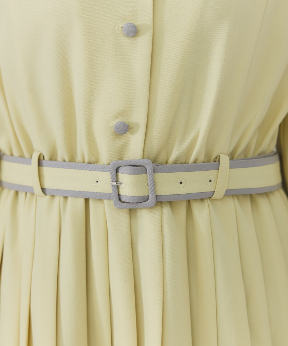 REDYAZEL「バイカラープリーツシャツワンピース」|ワンピース|