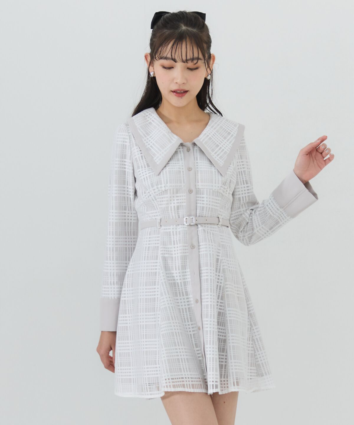 REDYAZEL「ビッグカラーレースミニワンピース」|ワンピース|