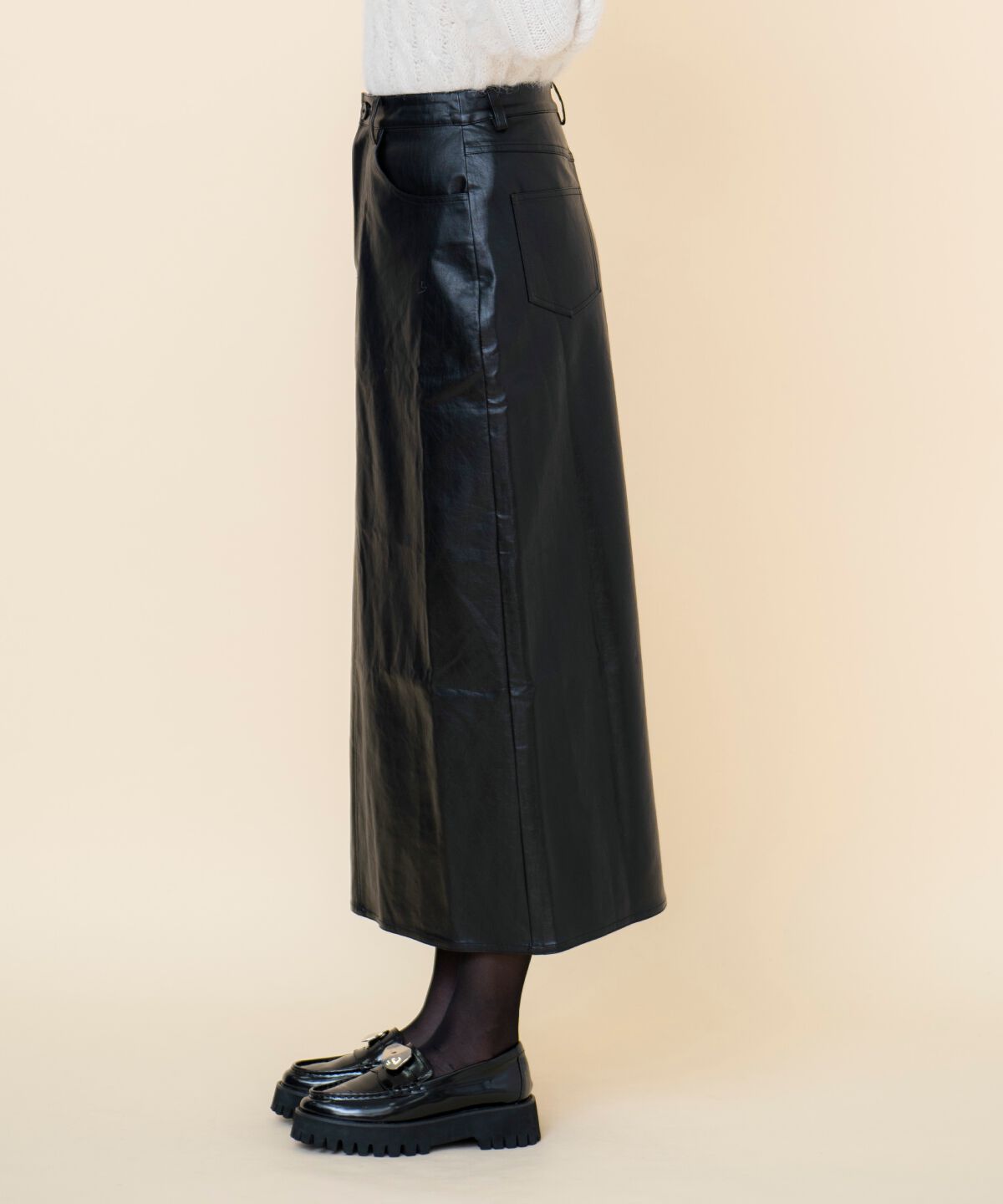 REDYAZEL「レザーロングスカート」|タイト|