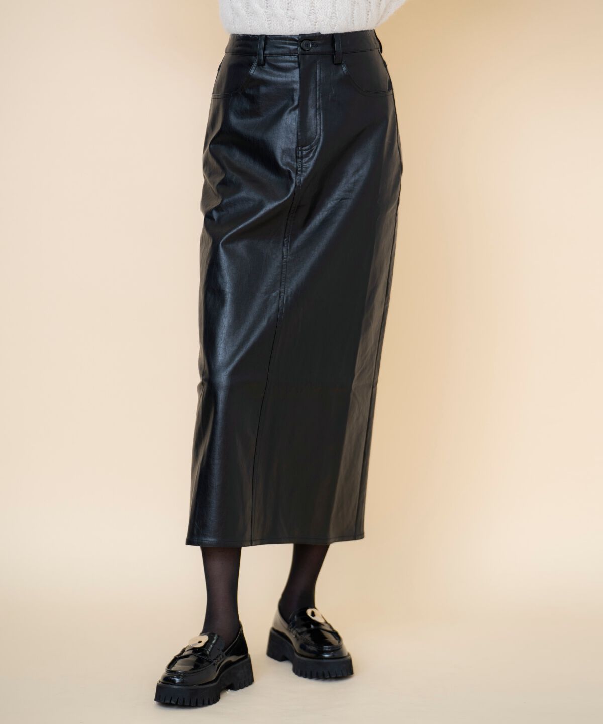 REDYAZEL「レザーロングスカート」|タイト|