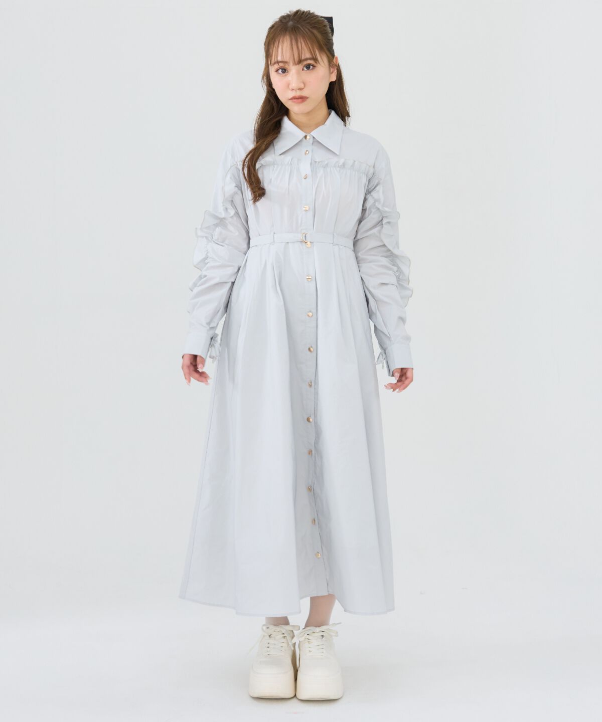 REDYAZEL「フリルシャツワンピース」|ワンピース|